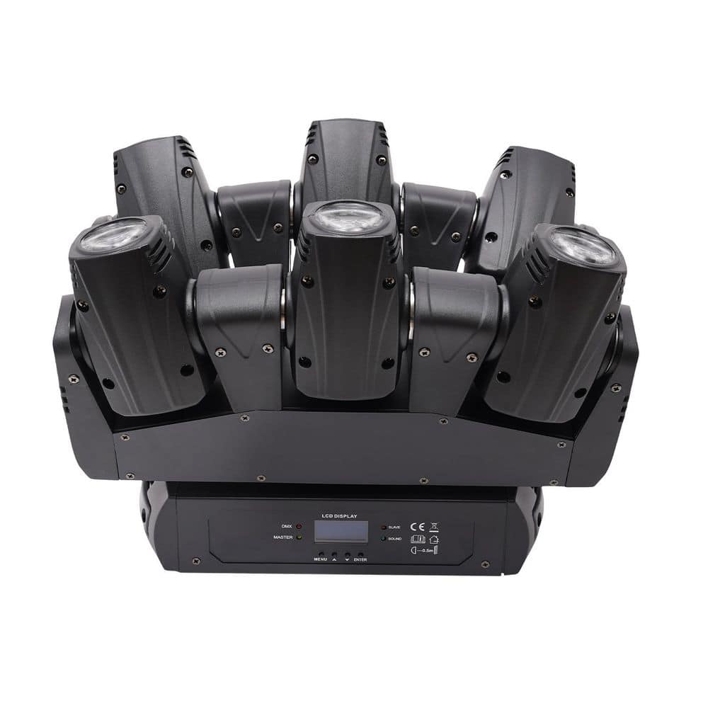 15.75 in. 110-Watt Equivalent 6-Head Integrated LED Dimmable Black High Bay Light RGBW Stage Lights DJ Party Lights price history on PriceWatchPro