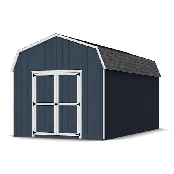 Value Gambrel 10 ft. W x 18 ft. D Wood Storage Shed Precut Kit with 6 ft. Sidewalls and Floor (180 sq. ft.)