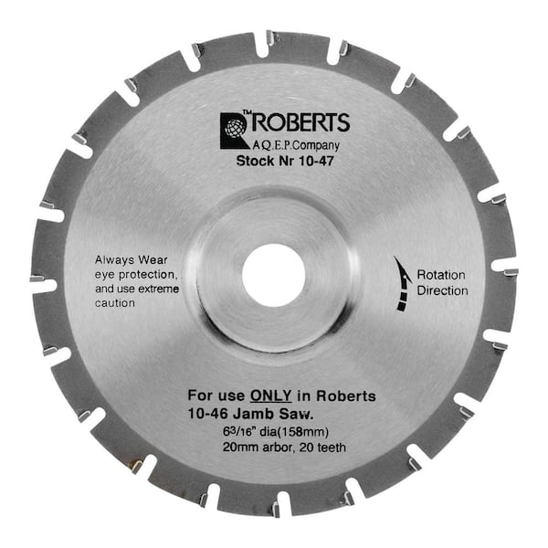 ROBERTS 6-3/16 in. 20-Tooth Carbide Tip Jamb Saw Replacement Blade