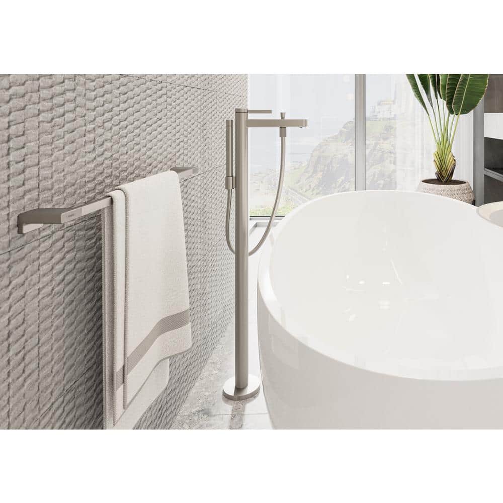 Brushed Nickel Modern Wall Mounted Towel Ring