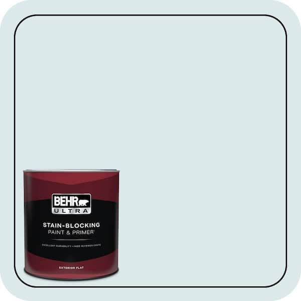 BEHR ULTRA 1 Qt. #540E-1 Wave Crest Flat Exterior Paint & Primer