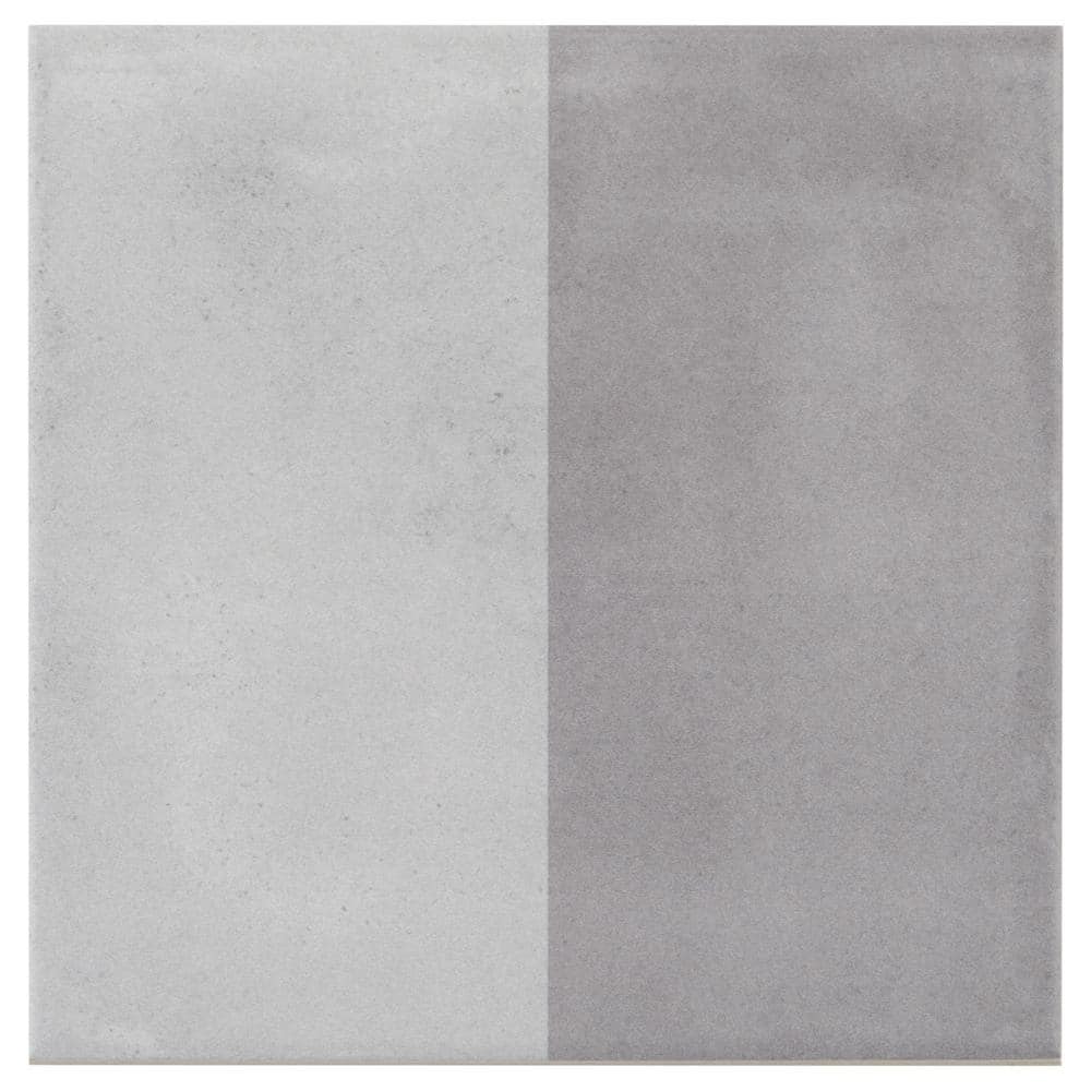 Quincy 8x8 Gray Porcelain Geometric Floor and Wall Tile