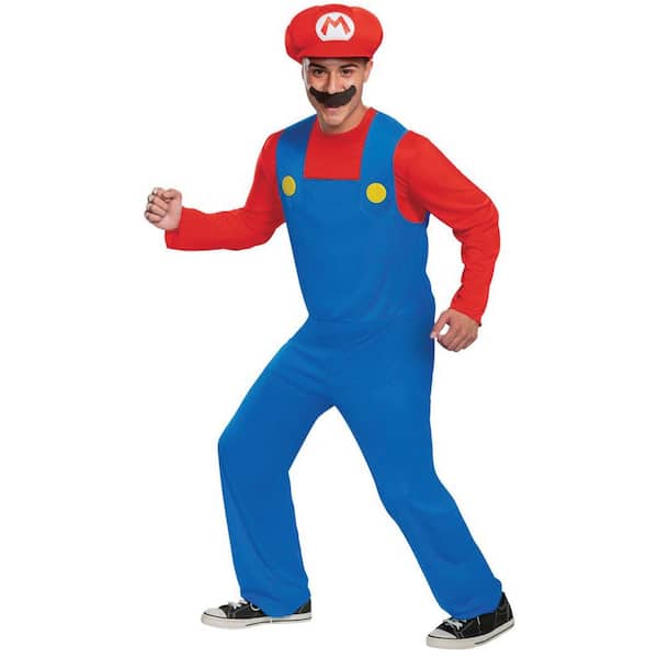 Men's Classic Super Mario Bros Mario Costume - Extra Large - Adult Halloween Costume