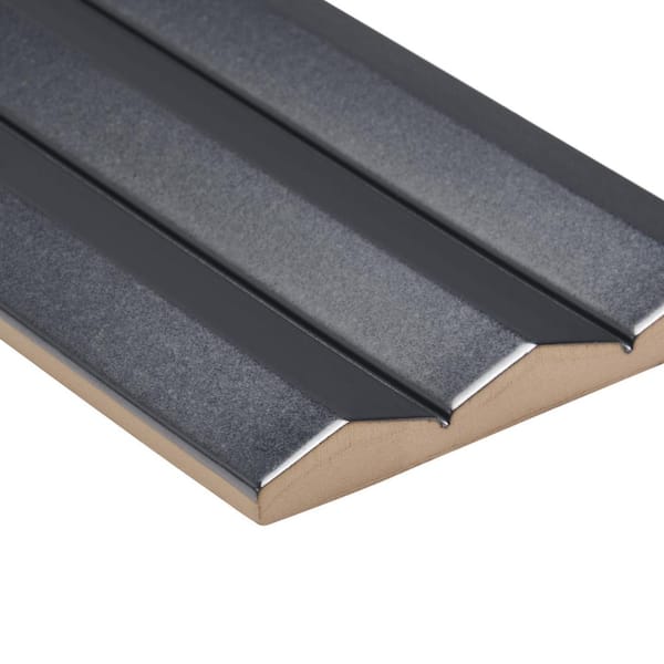Apex Metallic Gray 4.92 in. x 15.74 in. 3D Polished Porcelain Wall Tile (6.99 Sq. Ft./Case)