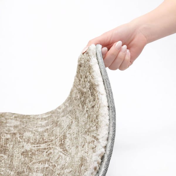 Dream Shag Premium Machine Washable Abstract ADS40 Taupe 9 ft. x 12 ft. Area Rug