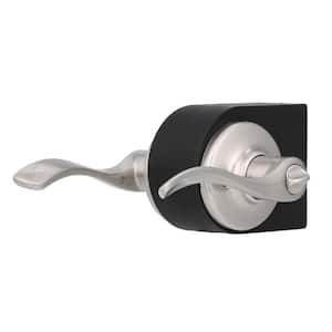 Balboa Satin Nickel Privacy Door Lever with Lock for Bedroom or Bathroom featuring Microban Technology
