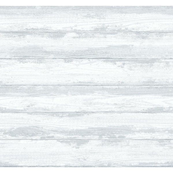 A-Street Prints Truro Grey Weathered Shiplap Wallpaper Sample