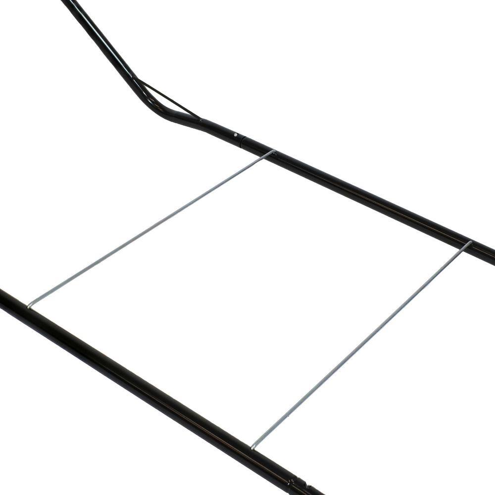 Black Heavy-Duty Steel Portable Hammock Stand, 10' Capacity