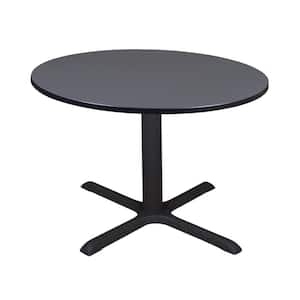 Bucy 48 in. L Round Grey Wood Breakroom Table (Seats 4)