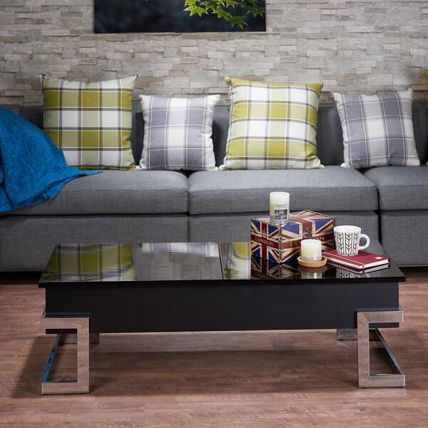 47 in. Black Rectangle PB PVC Coffee Table