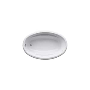 Proflex 60 in. x 40 in. Oval Soaking Bathtub with Reversible Drain in White