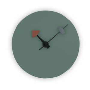 Manchester Ocean Green Analog Wood Non-Ticking Wall Clock