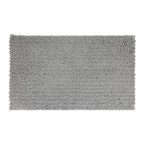 Metaphor Silver 17 in. x 24 in. Micro Denier Polyester Bath Mat