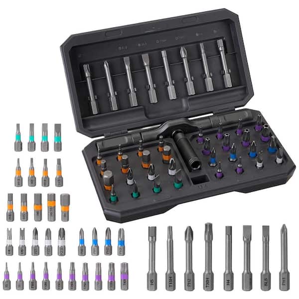 Ratcheting Screwdriver Set 42 Piece Magnetic Multi-Bit Insulated Hand Tool Kit with Case for Electronics DIY