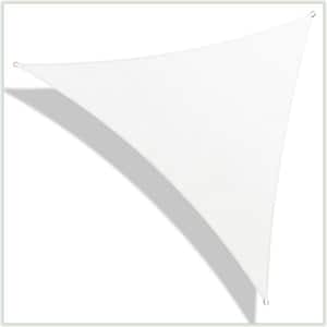 COLOURTREE 17 ft. x 12 ft. x 12 ft. 190 GSM White Right Triangle Sun ...