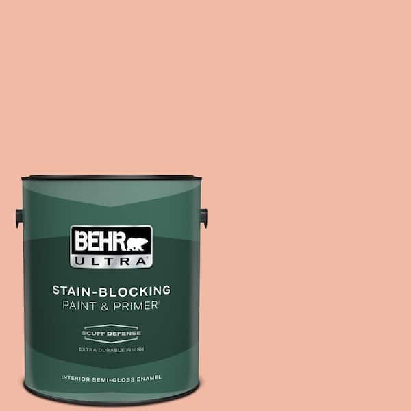 BEHR ULTRA 1 gal. #220C-3 Antique Cameo Extra Durable Semi-Gloss Enamel Interior Paint & Primer