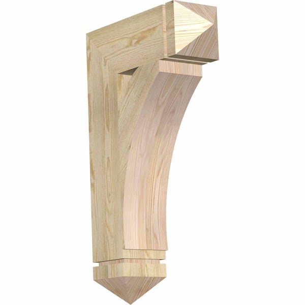 Ekena Millwork 6 in. x 32 in. x 20 in. Douglas Fir Thorton Arts and Crafts Rough Sawn Bracket