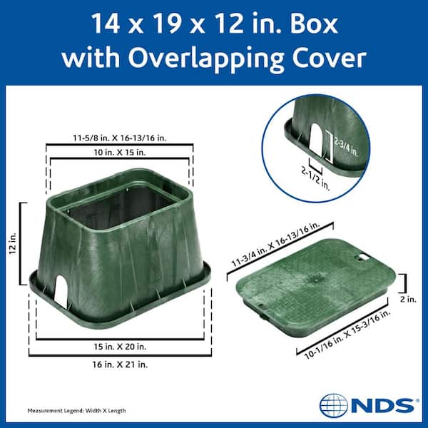NDS 14 in. X 19 in. Rectangular Pro-Spec Series Valve Box & Cover
