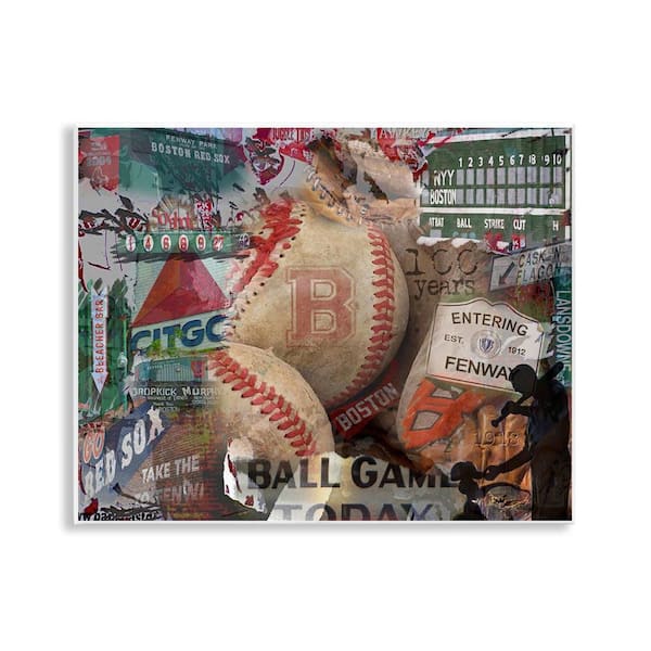 Stupell Industries Entering Fenway Baseball Collage by Graffi*Tee Studios Unframed Sports Graphic Art Print 11 in. x 14 in.