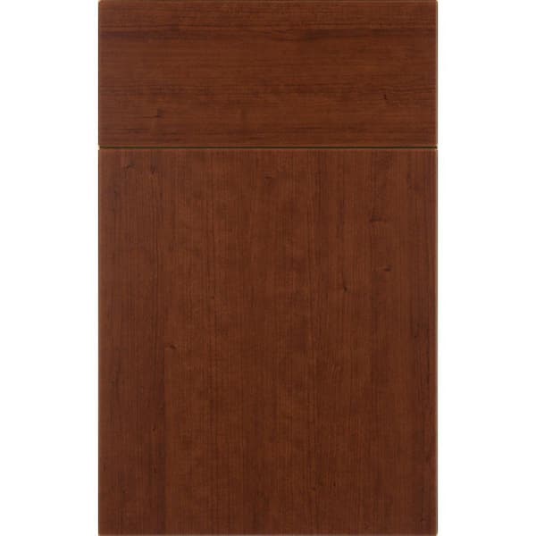 InnerMost 14x12 in. Sumter Thermofoil Cabinet Door Sample in Sunset Cherry
