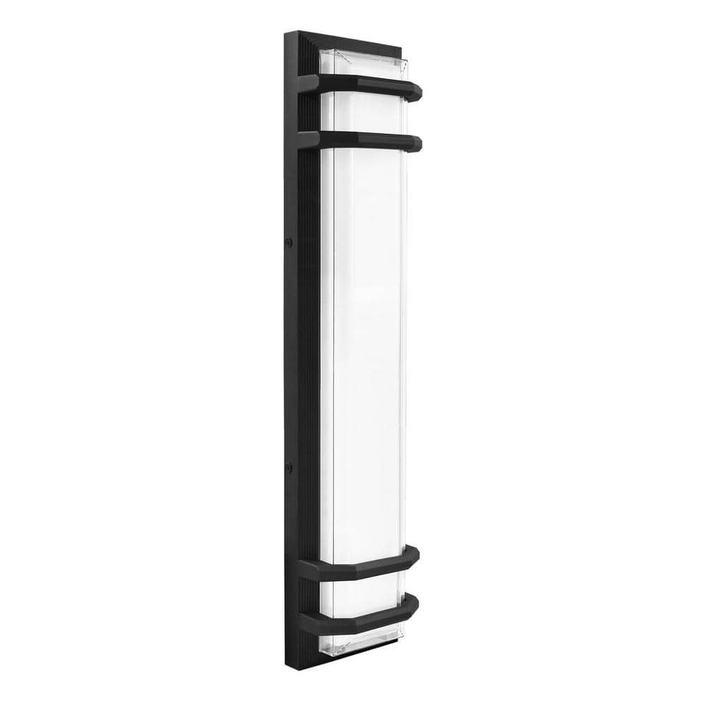 23.62 in Black Outdoor LED Wall Sconce Light Fixture 3CCT 3000K-5000K 20-Watt ETL Listed IP65 Waterproof price history on PriceWatchPro
