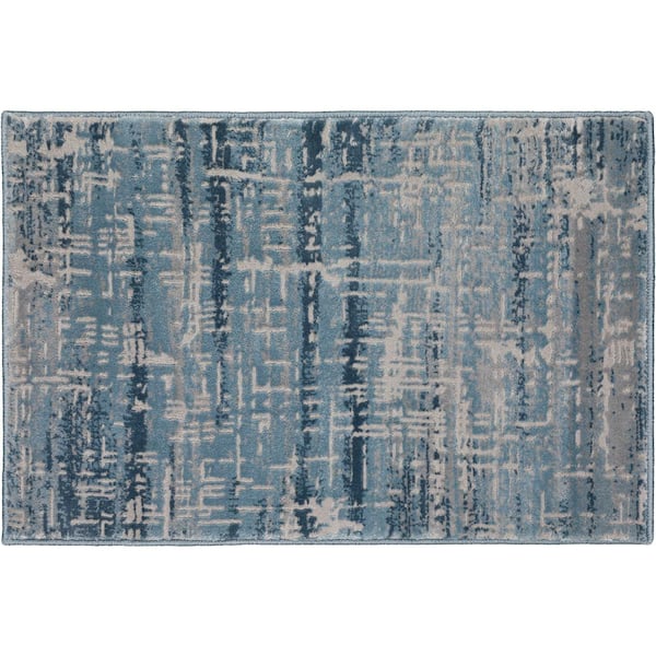 Addison Rugs Apollo 5 Indigo 1 ft. 6 in. x 2 ft. 5 in. Distressed Crosshatch Indoor Area Rug