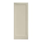 32 in. x 80 in. x 1-3/4 in. Shaker 1-Panel Solid Core White Primed Pine Wood Interior Door Slab