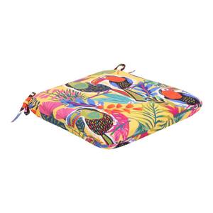 19 in. x 20 in. x 3.5 in. Toucan Gossip Sunrise Square Outdoor Seat Cushion