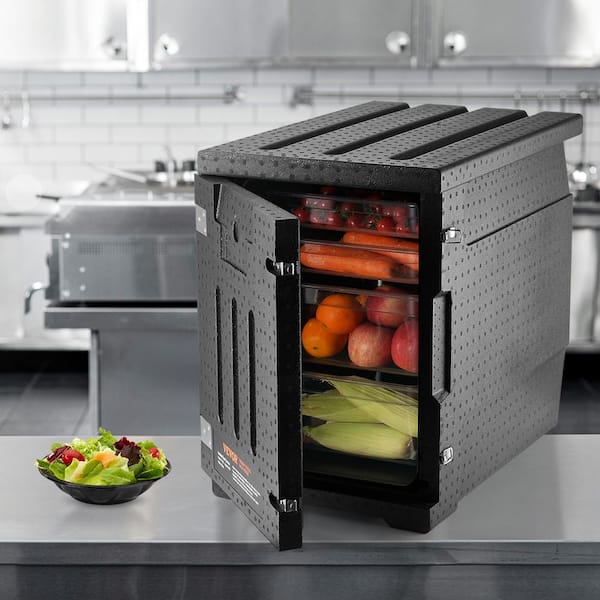 Insulated Food Pan Carrier 82 qt. Hot Box for Catering, LLDPE Food Box Carrier with Double Buckles