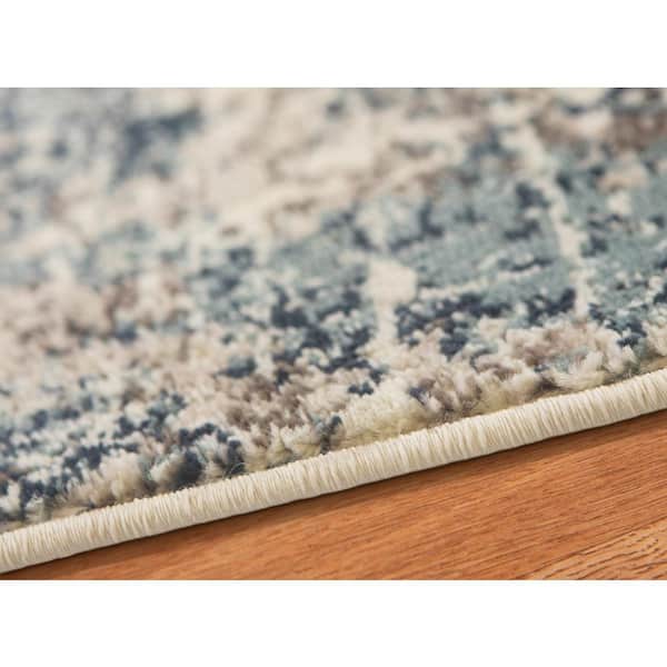 Allure 8 x 10 Gray Blue Abstract Pattern Area Rug for High Traffic Living Room Dining Room Bedroom