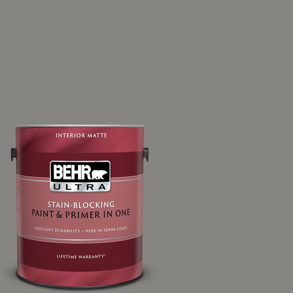 BEHR ULTRA 1 gal. #UL200-4 Pier Matte Interior Paint and Primer in One