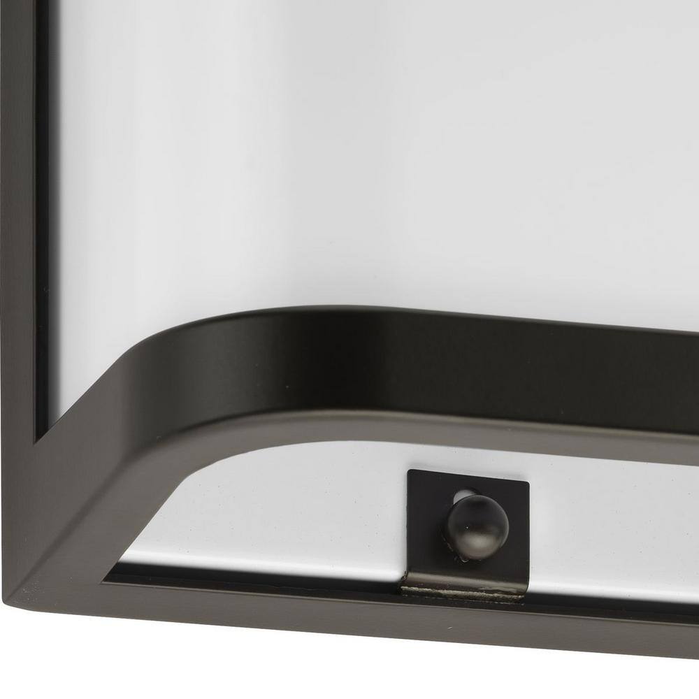 Architectural Bronze LED Outdoor Wall Lantern with Acrylic Shade