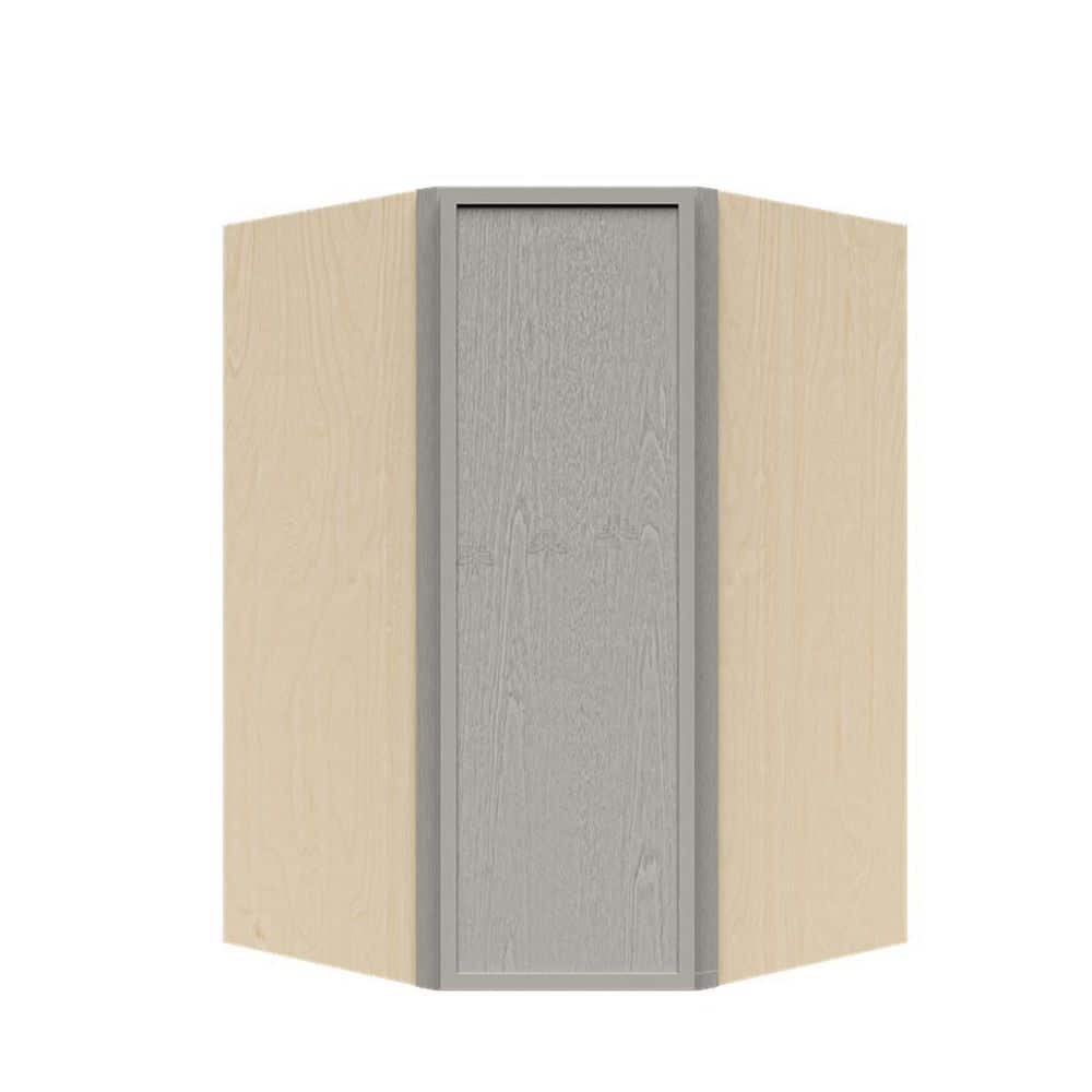 Slim Shaker Assembled 24 in. W x 30 in. H x 12 in. D Wall Diagonal Corner Kitchen Cabinet in Gray price history on PriceWatchPro