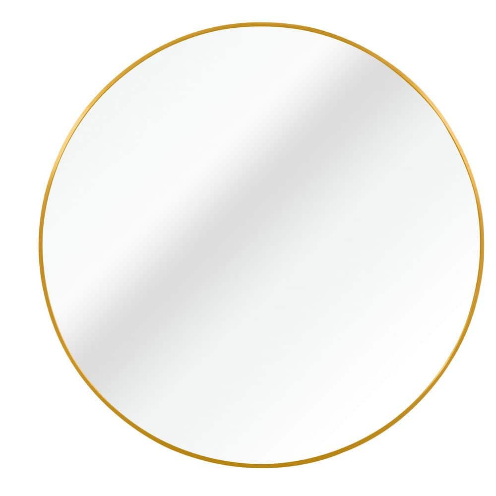 16.00 in. W x 16.00 in. H Framed Round Wall Bathroom Vanity Mirror in Gold price history on PriceWatchPro