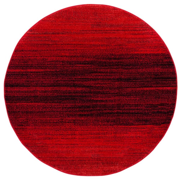 SAFAVIEH Adirondack Red/Black 6 ft. x 6 ft. Gradient Round Area Rug