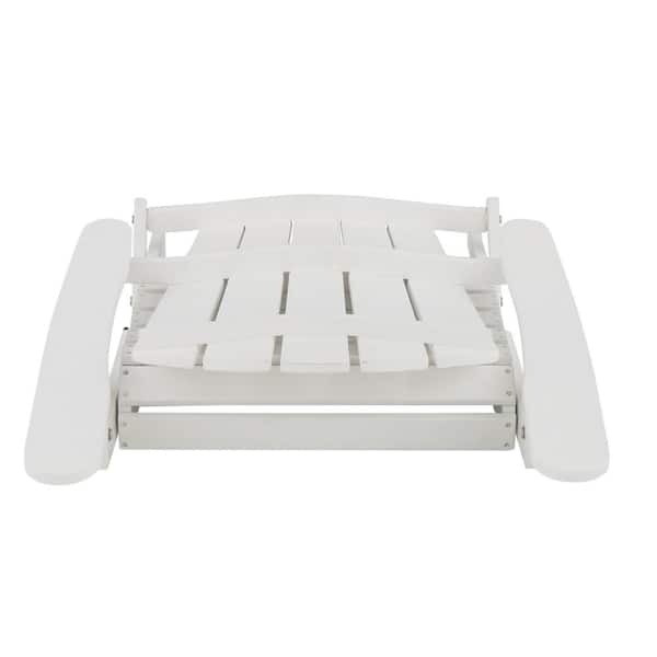 hampton bay lattice folding white outdoor adirondack chair