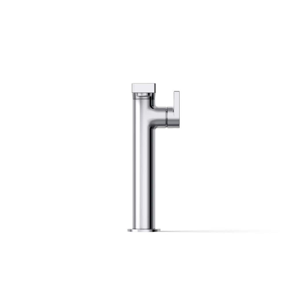 Sleek Polished Chrome Single-Handle Vessel Sink Faucet