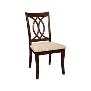 Transitional Brown Cherry Side Chair (Set of 2)