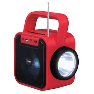 Portable Speaker/Flashlight with Bluetooth and Solar Charging Panel