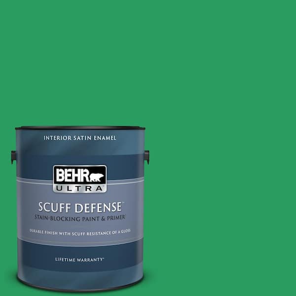 BEHR ULTRA 1 gal. #S-G-450 Herbal Tea Extra Durable Satin Enamel Interior Paint & Primer