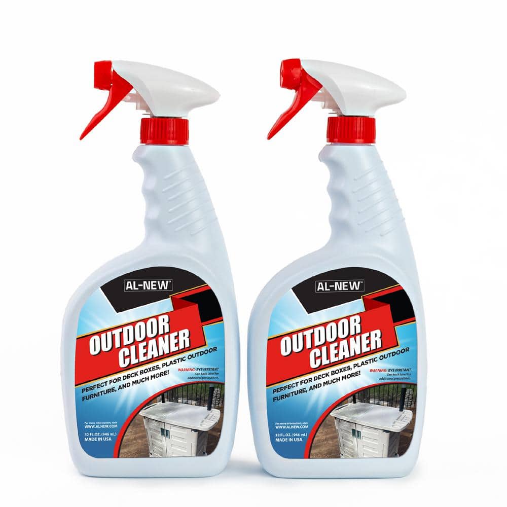 AL-NEW Outdoor Cleaner | Versatile Outdoor Cleaner for Deck Boxes, Plastic Outdoor Furniture, & More | Pack of 2 (32 oz.)