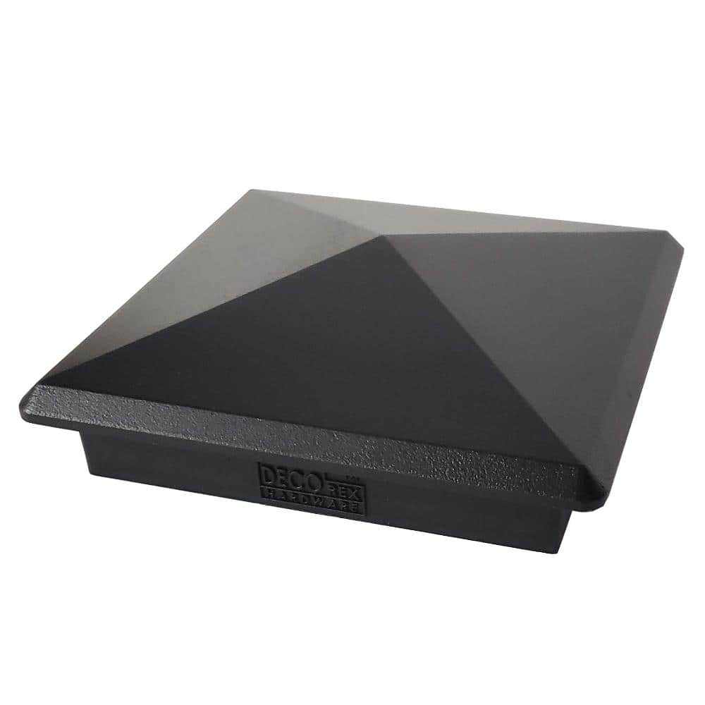4.5" x 4.5" Aluminum Pyramid Post Cap for True 4.5" x 4.5" Wood Posts – Heavy-Duty, Weather-Resistant - Black (1 Piece)