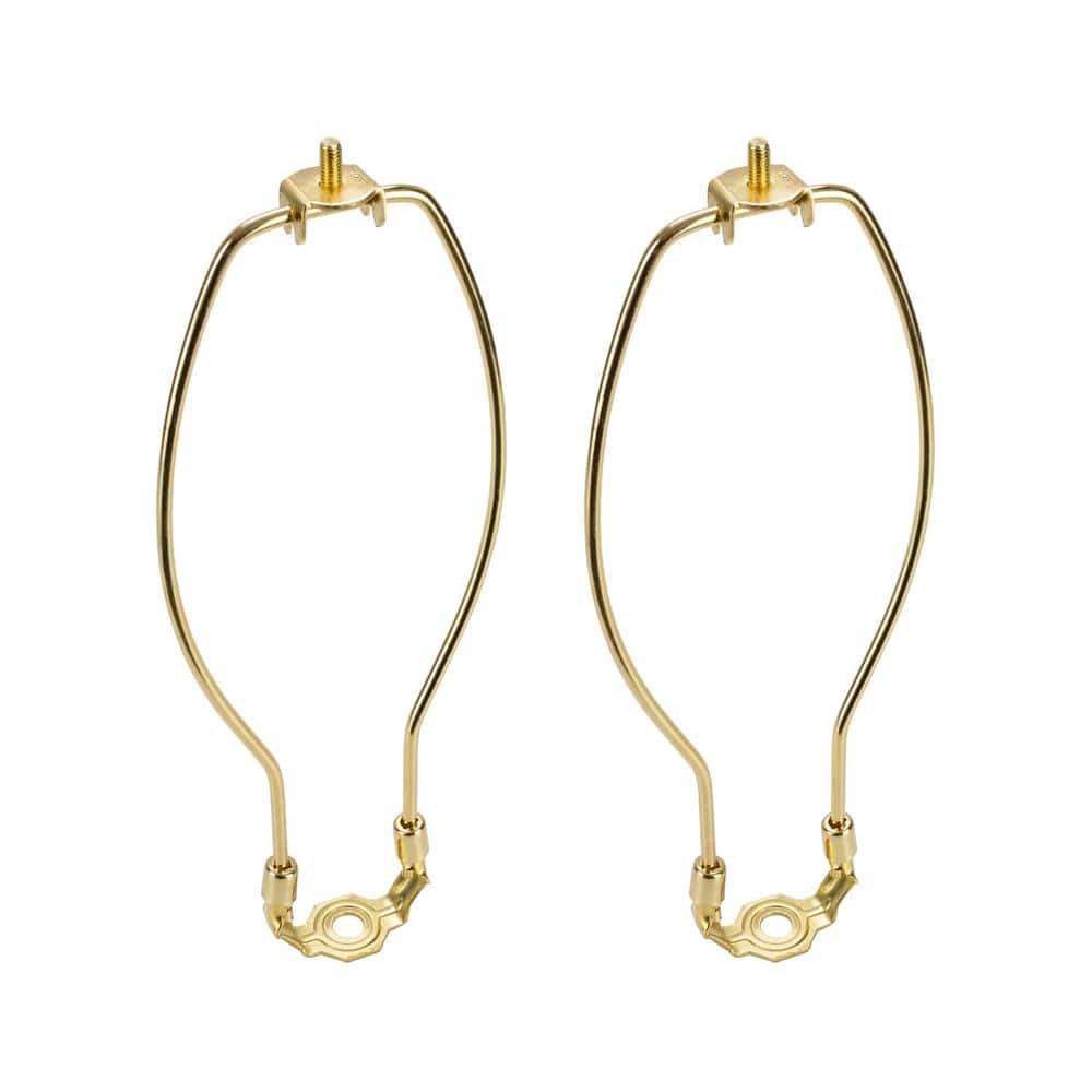 10 in. Polished Brass Heavy Duty Detachable Lamp Harp with Saddle (2-Pack) price history on PriceWatchPro