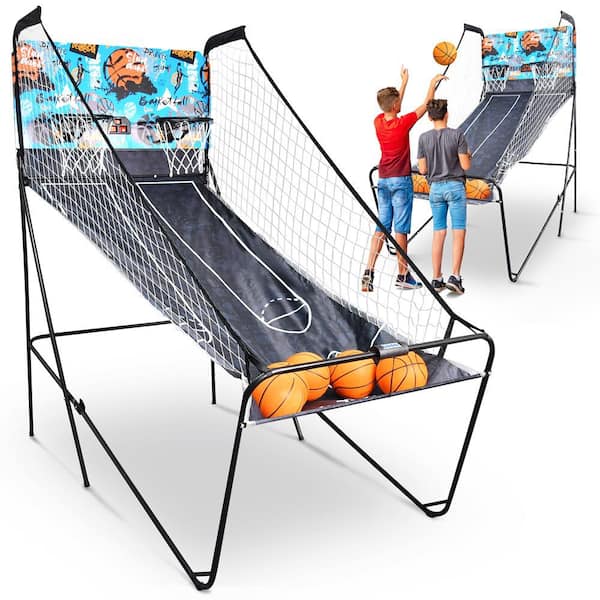 Costway Indoor Basketball Arcade Game Double Electronic Hoops shot 2 Player  W/4 Balls SP35202 - The Home Depot