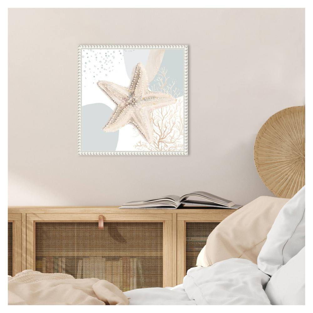Ocean Oasis Bubbles Starfish Coastal Canvas Wall Art