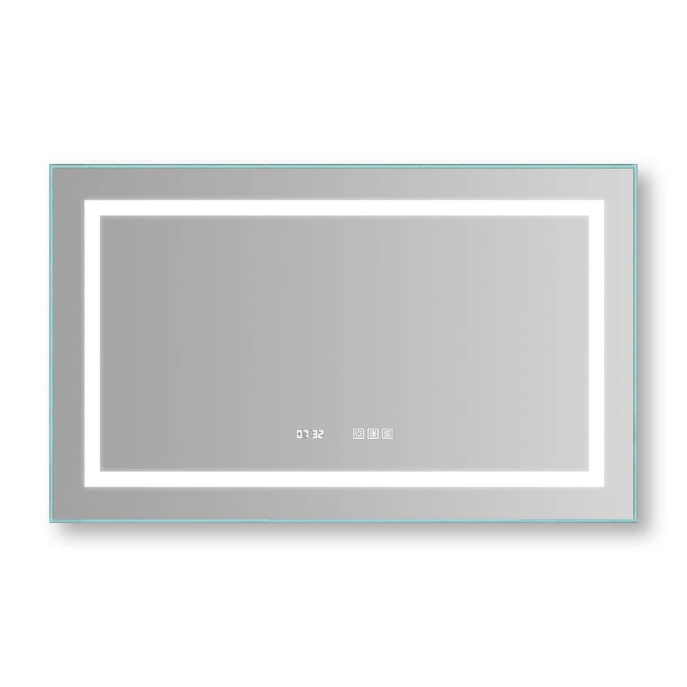 40 in. W x 24 in. H Rectangular Frameless Anti-Fog Wall-Mounted Bathroom Va