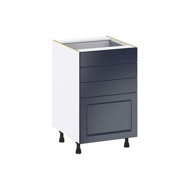 J COLLECTION 21 in. W x 34.5 in. H x 24 in. D Devon Painted Blue Shaker ...