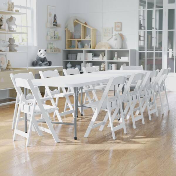 Ｇ：060728　USイス Carnegy Avenue White Vinyl Seat with Resin Frame Kids' Folding