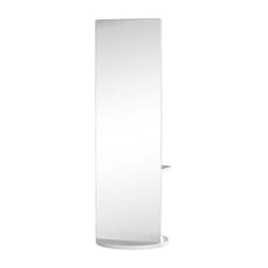 24 in. W x 71 in. H Wood Frame Rotatable Full-Length Floor Mirror with Storage in White