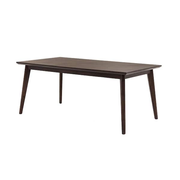 Benjara 39 in. Brown Wood Top 4 Legs Dining Table (Seat of 6)